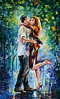The Farewell Kiss Paintings - RAINY KISS by Leonid Afremov